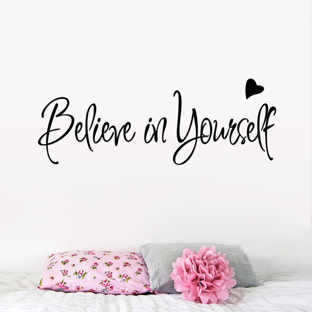 Be You Believe In Yourself Wall Decal Inspirational Motivational Autocollant Mural