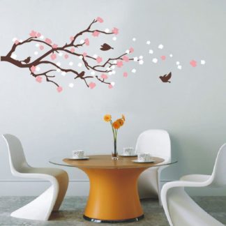 Cherry Blossom Tree with Bird Wall Mural