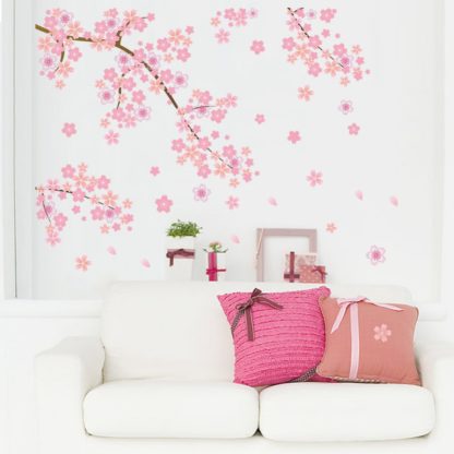 Cherry Blossom Dropping Flower Wall Sticker