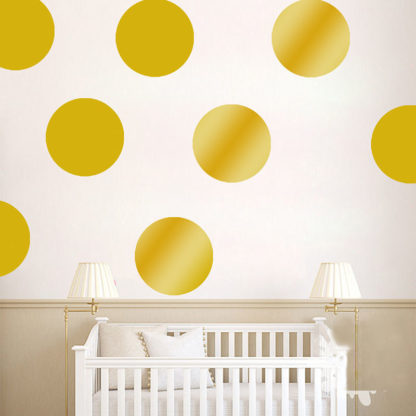 Gold Polka Dot Nursery Wall Decals