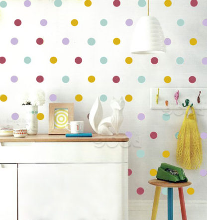 Mix Colour Polka Dots Wall Decals