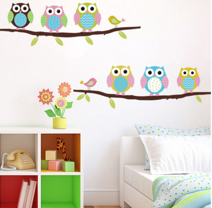 Owl on Tree Wall Decals