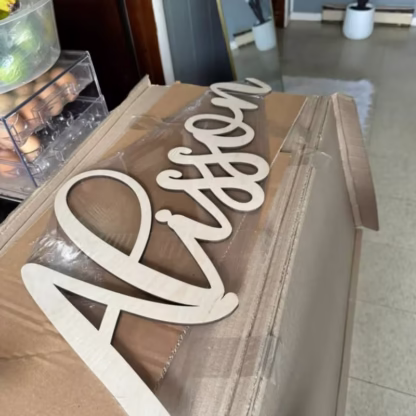 Custom Wooden Name Sign For Nursery - Image 3