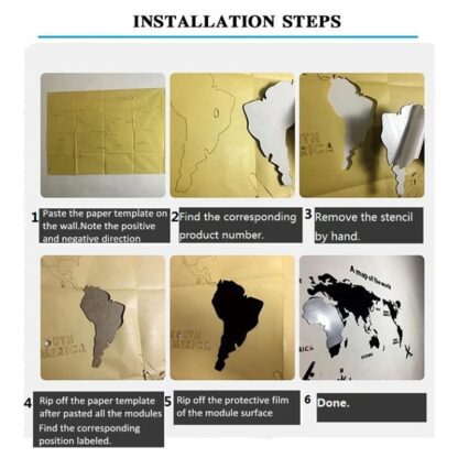 3D World Map Acrylic Wall Sticker - Image 4