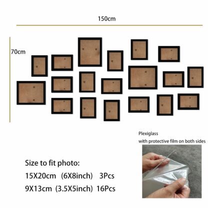14pc White Black Gallery Photo Frame Wall Decor - Image 5