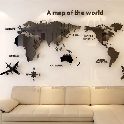 world map wall sticker