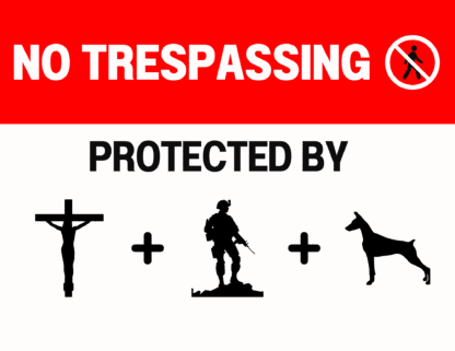 no trespassing sign