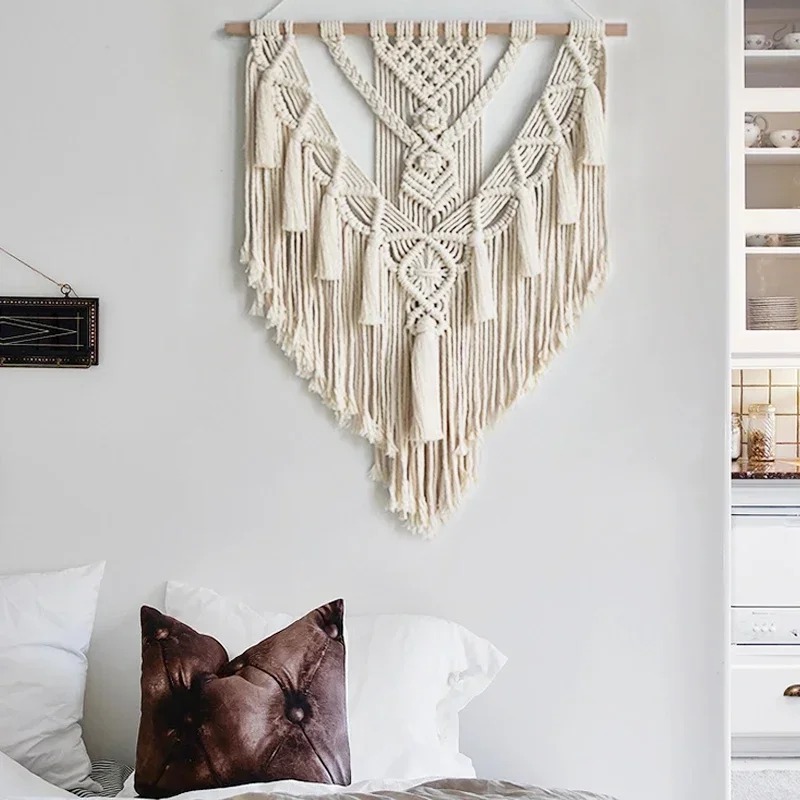 cotton material macrame wall hanging