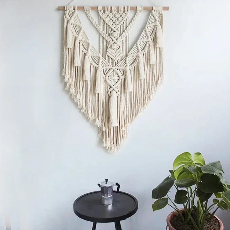 macrame living room wall decor