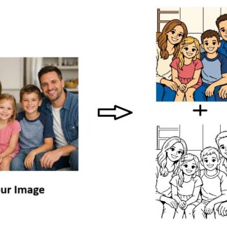 custom coloring page kids