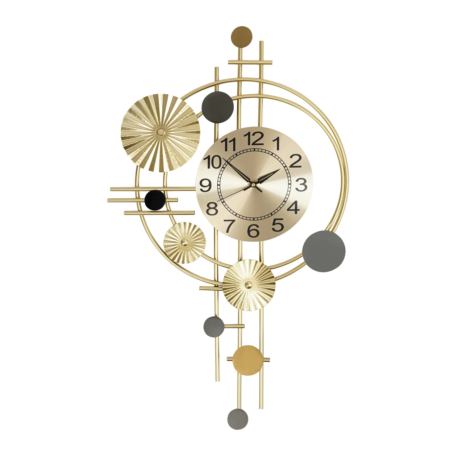 silent metal wall clock